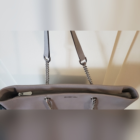 MICHAEL KORS Jet Set Travel Tote Chain Saffiano Leather Gray - Picture 7 of 12